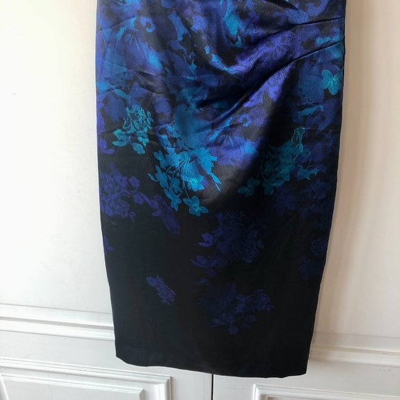 *NWT* Cobalt Draped-Front Floral-Print Sleeveless Dress - Made in Canada - XXS - Picture 5 of 16